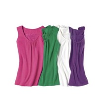 Avon 4 Pack Of Lace Inset Tanks