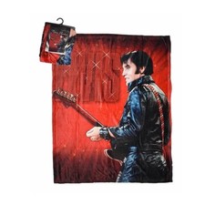 Blanket fleece throw 50  x 60  Elvis Presley The King of rock and roll red