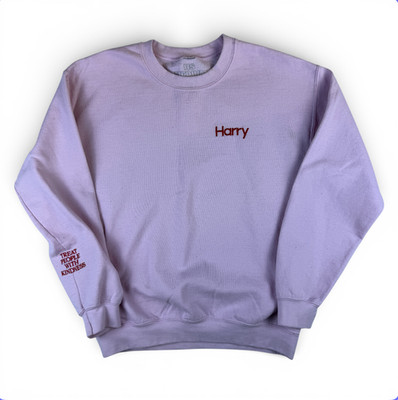 Harry Styles Treat People with Kindness Pink Sweatshirt Size Medium