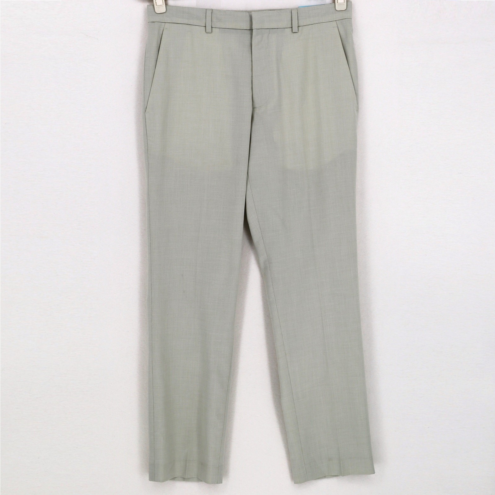 Perry Ellis Men's Solid Stone Beige Modern-Fit Stretch Dress Pants Size 31x30