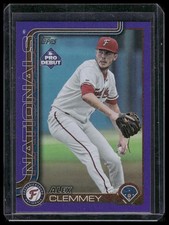 2025 Topps Pro Debut #PD-14 Alex Clemmey Purple Foil #/299