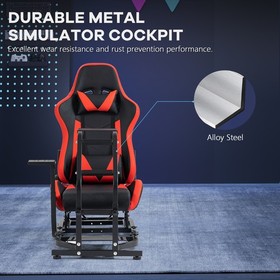 Supllueer Racing Simulator Cockpit With Seat Fits Thrustmaster T300 Logitech G29