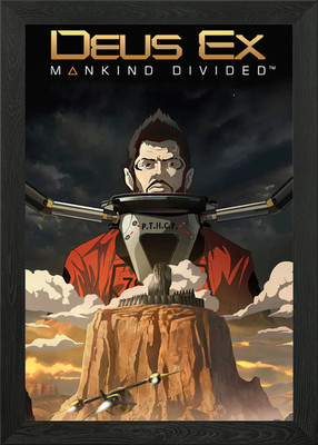 Deus Ex: Mankind Divided Poster Gerahmt Wandbild Poster Leinwanddruck Bild