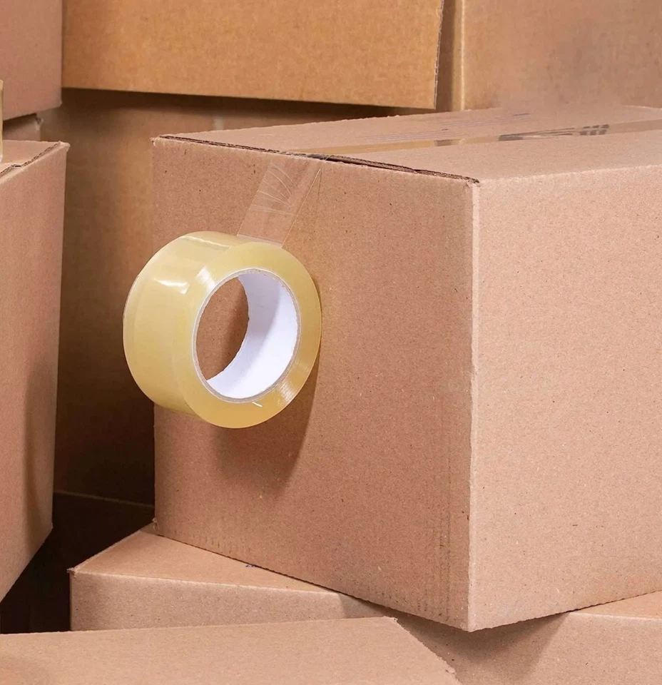 Clear Packing Tape 48mm x 66m Parcel Shipping Tape Rolls Home and Office - Image 4 of 4
