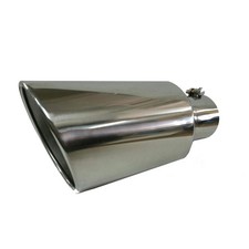Stainless Steel Bolt On Exhaust Tip For Diesel Truck 4 Inlet 8 Outlet 18 Long