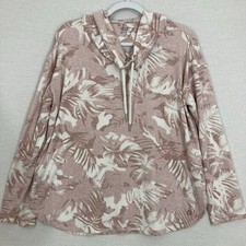 Calvin Klein Performance Stretch Leaf Print Athleisure Pullover Hoodie Large