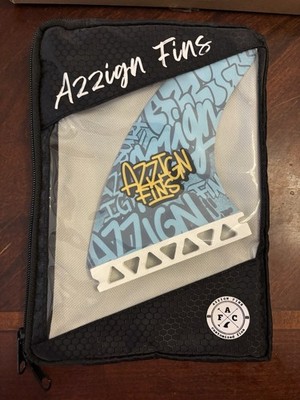 Azzign Waver M Single Tab Honeycomb Fiberglass Flat Foil Surfboard Thruster Fins