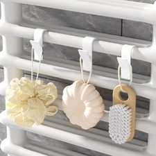 2/6pcs Shower Towel Holder Radiator Rail Hooks Bathroom Hanger Clips