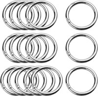 16 StüCk Runde Karabinerhaken, 40Mm Zinklegierung Rund Karabiner Ring Groß F