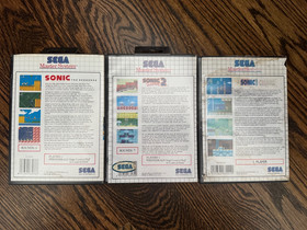 Master System SONIC THE HEDGEHOG x3 Games 1 + 2 + Chaos PAL *(Works in US)*