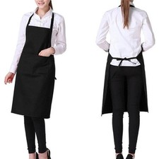 Kitchen Chef Bib Apron Cooking 2 Pockets Waterproof Butcher Catering Restaurant