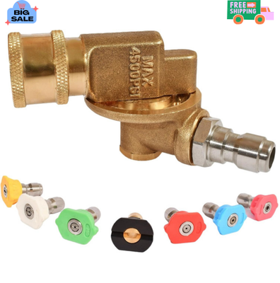 #ad 8 Pack 7 Angles Pressure Washer Pivoting Coupler Attachment Accessories Kit $25.99