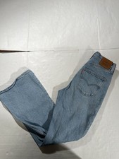 Levi's 70s High Flare Jeans Womens Size 26 26x30 Distressed Denim Premium