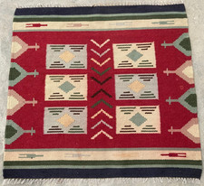 Vintage Traditional Handmade Beautiful Turkis Kilim Floor Rug Carpet 67x70 cm