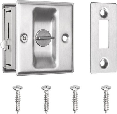 Sliding Door Lock Silver/brushed nickle