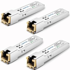 Image of QSFPTEK 4Pack Gigabit 1G SFP T RJ45 Copper Module 10/100/1000BASE T SFP to RJ45