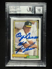 Ozzie & Jose Canseco dual signed 2017 Topps Archives error card ~BGS BAS 10 Auto