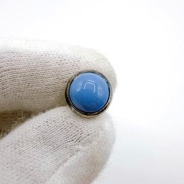 Hermes Calcite Eclipse Earrings Silver Light Blue… - image 2