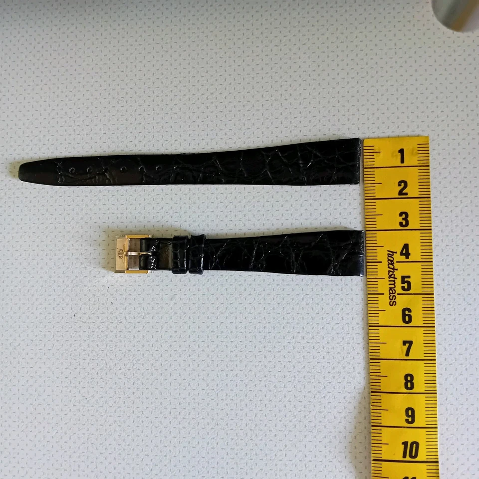 Bracelet Montre Cuir Noir Baume & Mercier Genève Avec Sa Boucle À Ardillon - Photo 2/4