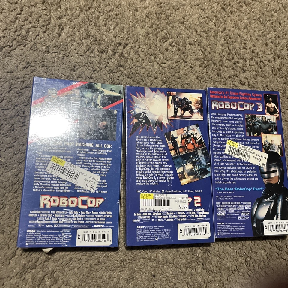 Robocop 1 2 3 VHS Brand New Sealed - Image 3 of 4