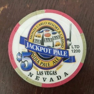 $5 Monte Carlo Las Vegas Casino Chip