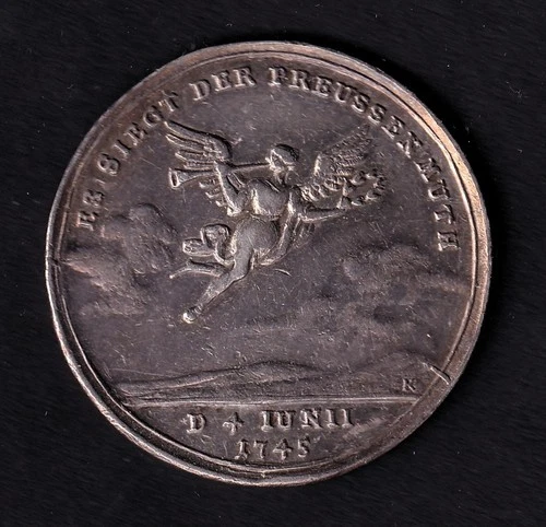 1745 Silver Prussia Hohenfriedberg Medal Kittel Silesia Battle Friedberg