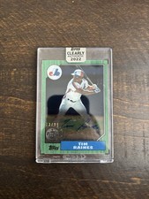 2022 Clearly Authentic 1987 Topps Baseball Green /99 Tim Raines Auto HOF