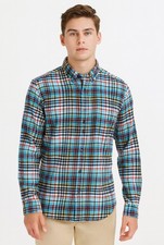NWT Goodfellow  Co Standard Casual button down Long Sleeve Plaid Shirt Size M