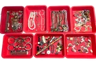 HUGE LOT OF COSTUME JEWELRY VINTAGE TO NOW SOME SIGNED, 18kGP, 925. WEARABLE