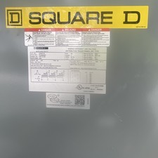 Square D 45 kVA 3-Phase Power Transformer 480V to 208Y/120V Stand Alone