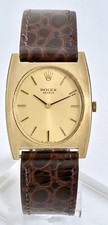 Rolex Geneve Swiss Box & Papers 14K Solid Gold ‘1980’ Gents Vintage Watch