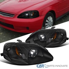 Black Fits 1999-2000 Honda Civic Projector Headlights Head Lamp Leftright 99-00 Black Fits 1999-2000 Honda Civic Projector Headlights Head Lamp Leftright 99-00