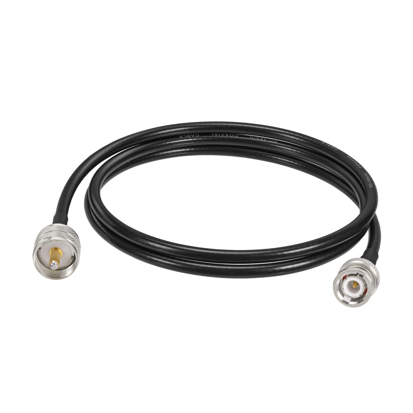 Eightwood UHF PL259 Male to BNC Male Cable RG58 Coax 3 Feet for CB Radio, Ham...