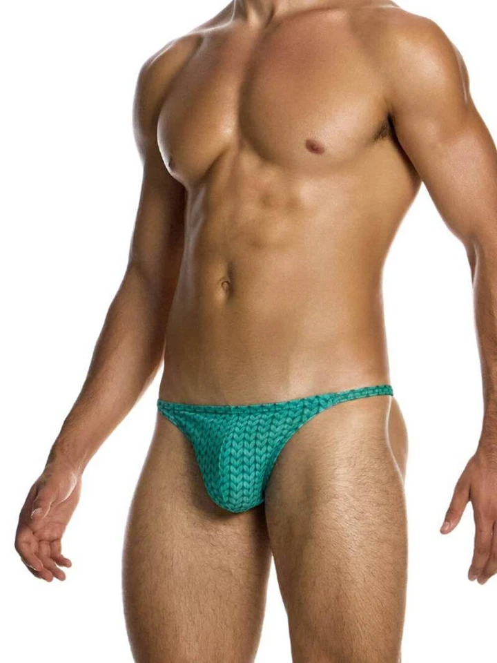 MODUS VIVENDI Designer Illusion Sheer Thong, Black & Teal - Image 2 of 4