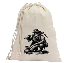 Coin Collector Canvas Bag Vintage Style Gold Rush Bag CB47