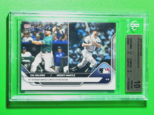 BGS 10 PRISTINE 2025 TOPPS NOW #719 CAL RALEIGH - MICKEY MANTLE 55HRs 5493