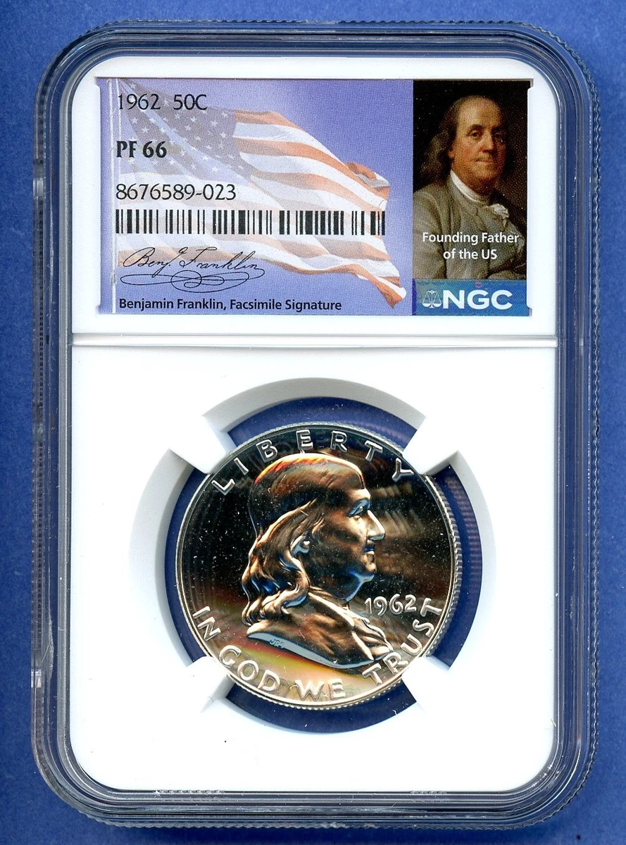 NGC Certified PR 66 Graded Franklin Half Dollars 1948-1963 for
