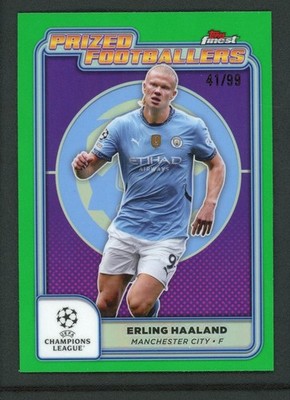 2025 ERLING HAALAND 41/99 TOPPS FINEST UEFA CHAMPIONS LEAGUE PRIZED FOOTBALLERS