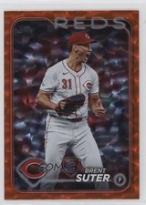2024 Topps Update Orange Crackle Foilboard 89/299 Brent Suter #US78 10k8