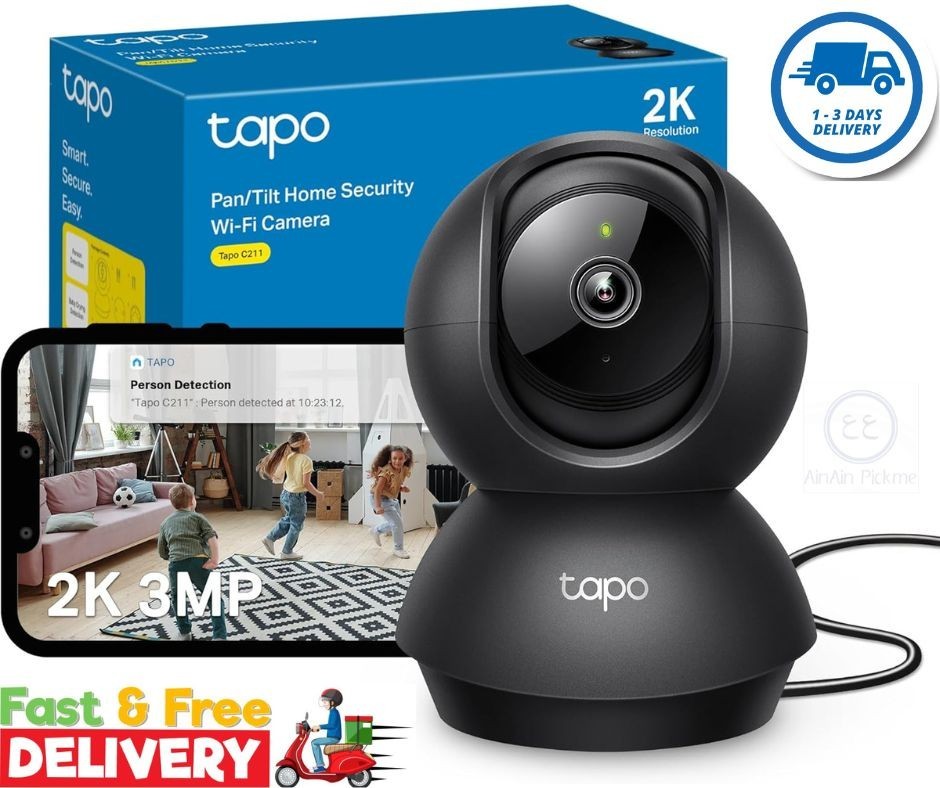 2K 3MP Pan Tilt Indoor Wi-Fi Security Camera 360° AI Night Vision Alexa Free P&P