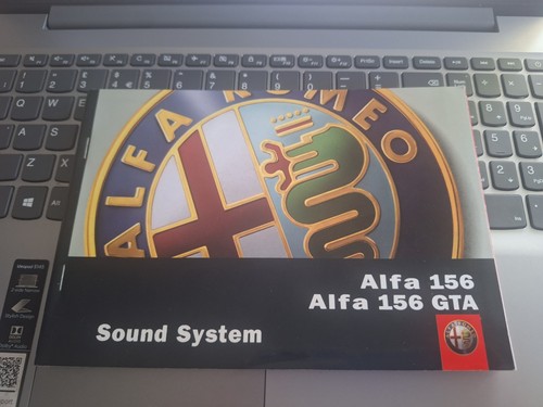 ALFA 156 2002- RADIO CASSETTE TAPE CD CHANGER SOUND SYSTEM ANLEITUNG BOOKLET
