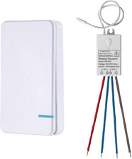 Thinkbee Wireless Light Switch 80-275V Remote Control Waterproof 1300Ft Range