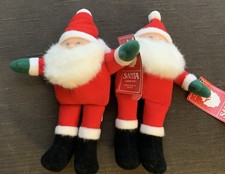 Vintage 1986 Hallmark Christmas Plush Santa's Shelf Sitters Holiday