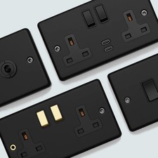 Matt Black Sockets, Switches, Dimmers, Electrical Accessories
