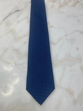 Jos A Bank Executive Collection Silk Tie Blue Geometric Neat Pattern Classic