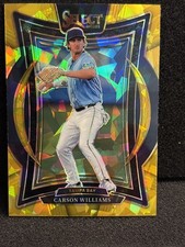 2025 Panini Select - Concourse Carson Williams #54 Gold Ice Prizm /10 (RC)