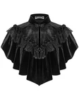 Dark In Love Womens Gothic Shrug Cape Black Velvet Shawl Steampunk VTG Victorian