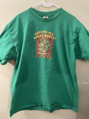 Teenage Mutant Ninja Turtles TMNT Shirt XL Half Shell Green 