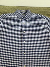 Daniel Cremieux Button-Down Shirt Men's Large Purple Checks Short Sleeve Stretch