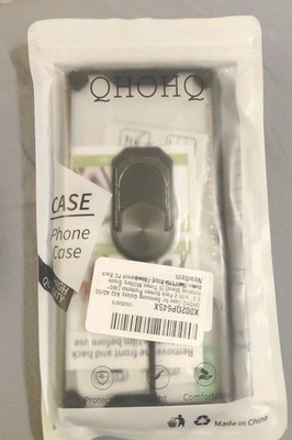       NEW QHOHQ Samsung A52 Black/Clear Kickstand Case/Screen Protect Combo